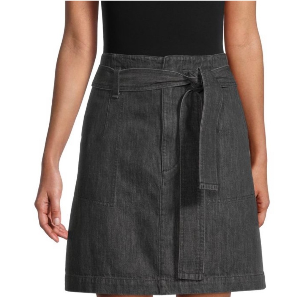RAG & BONE NEW YORK Super High-Rise Belted Darted Denim Skirt Size 25